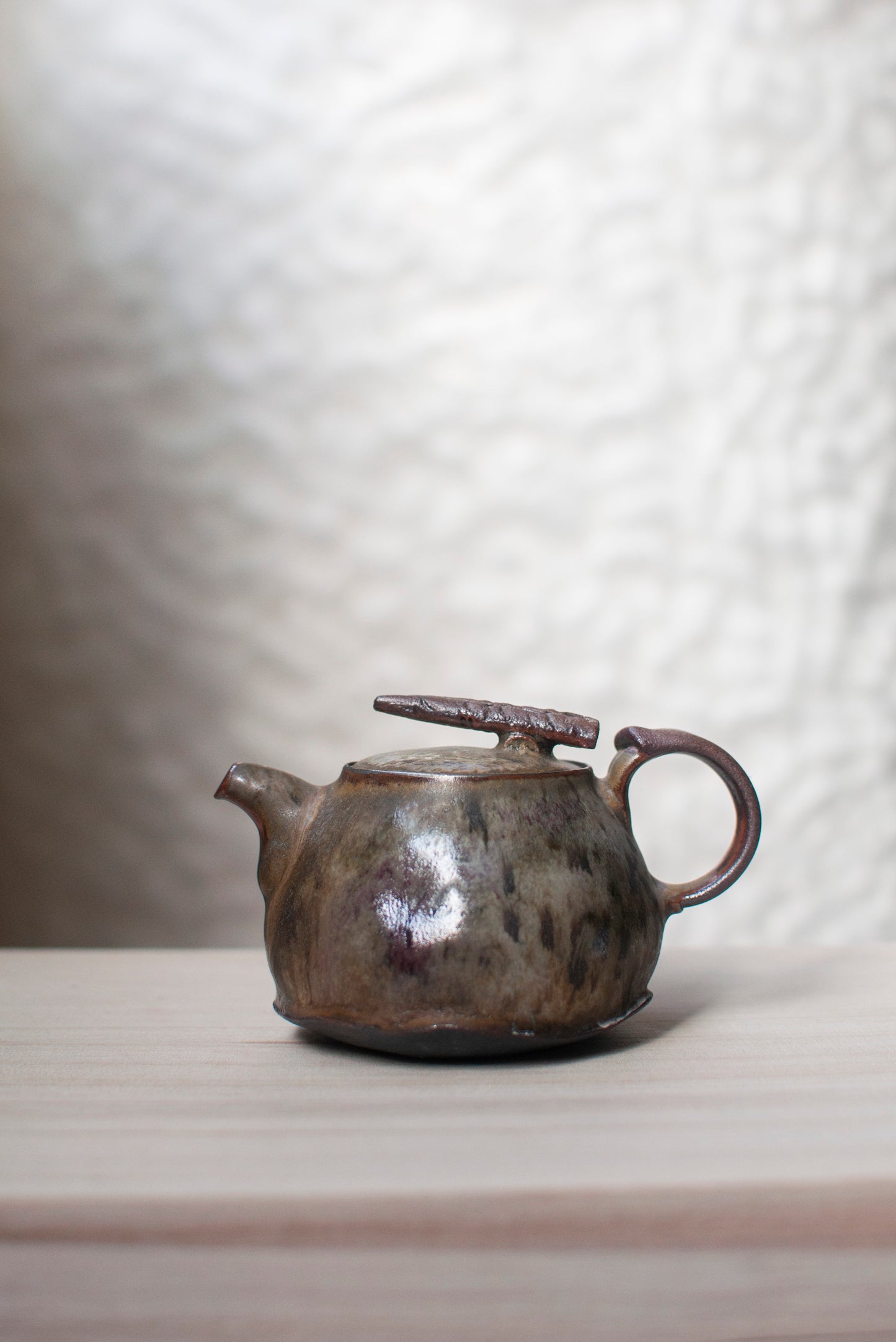 Leather Glazed Ceramic Teapot