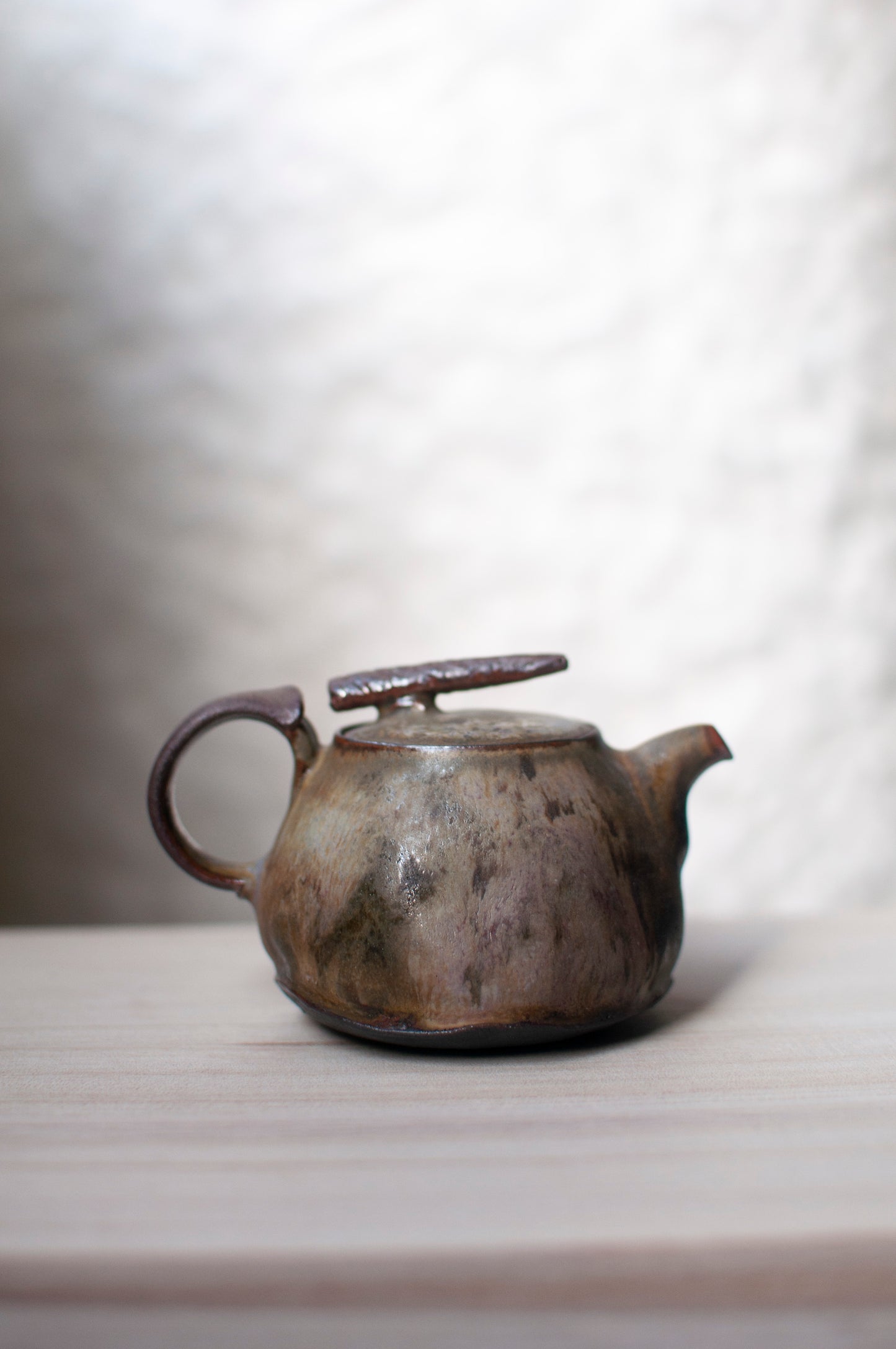 Leather Glazed Ceramic Teapot
