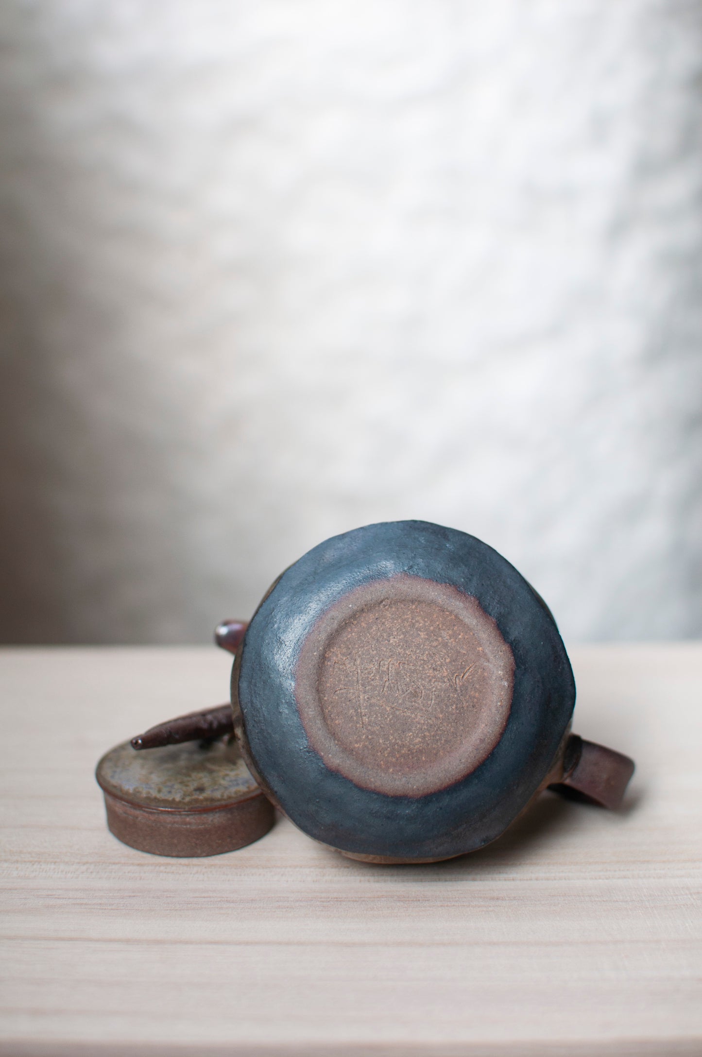 Leather Glazed Ceramic Teapot