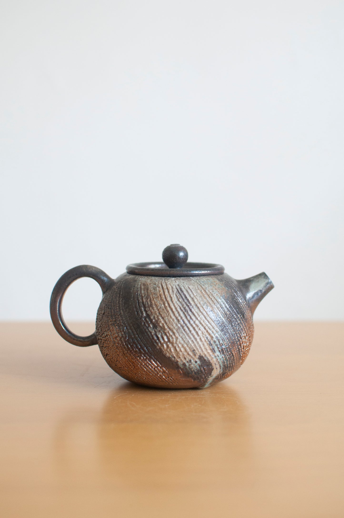 Nature's Brushstroke Woodfired Ceramic Teatpot