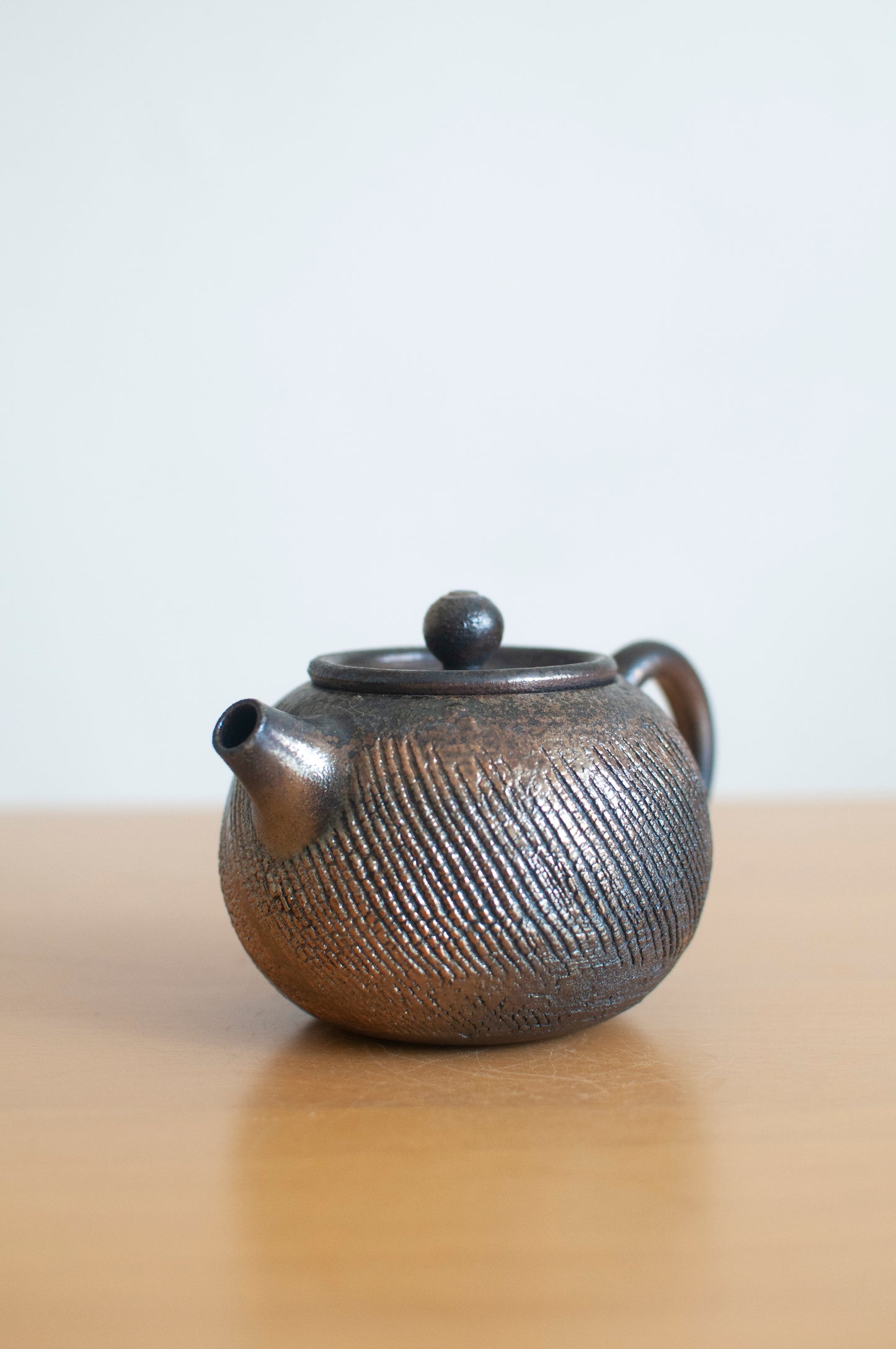 Nature's Brushstroke Woodfired Ceramic Teatpot