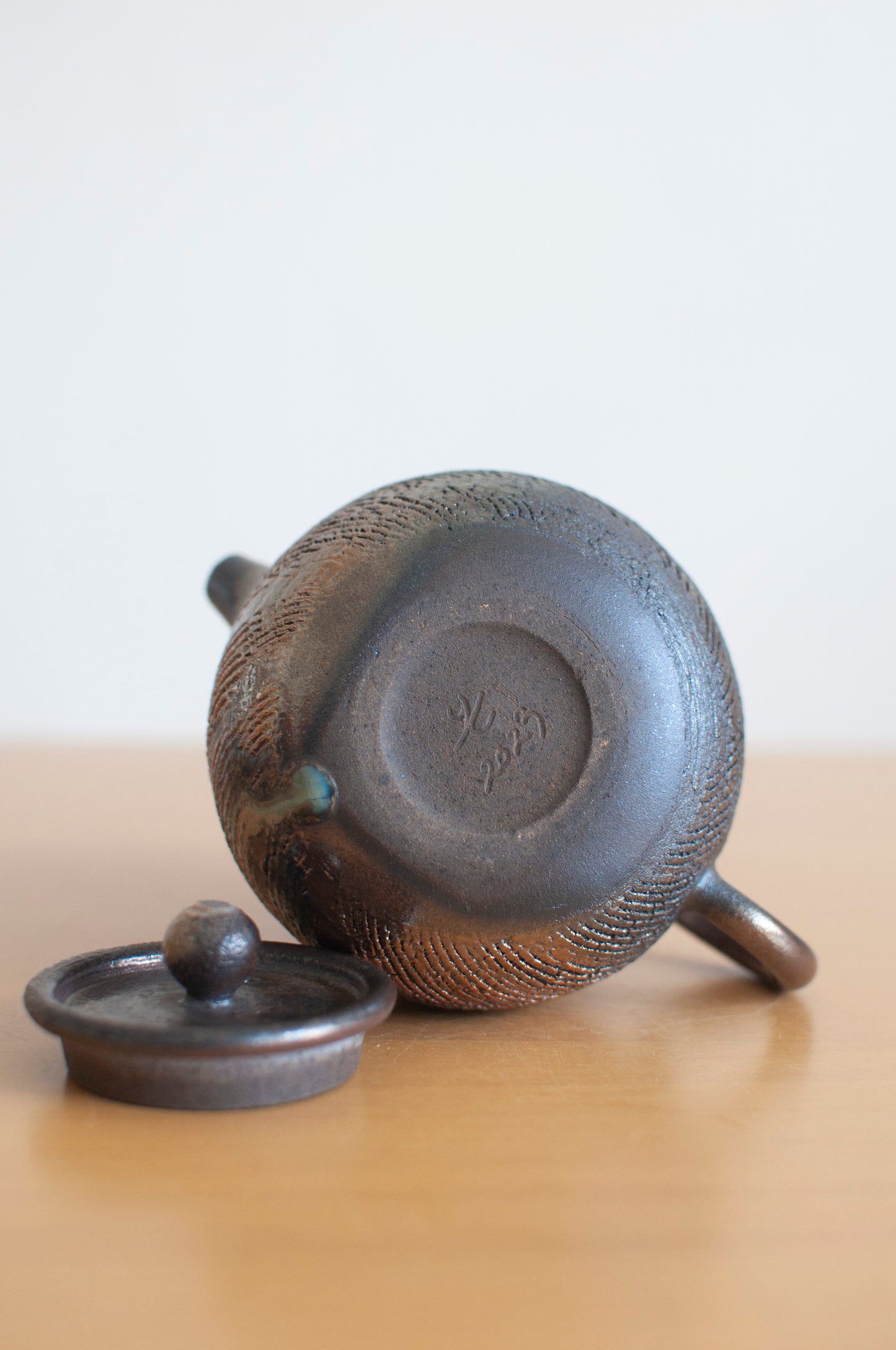 Nature's Brushstroke Woodfired Ceramic Teatpot