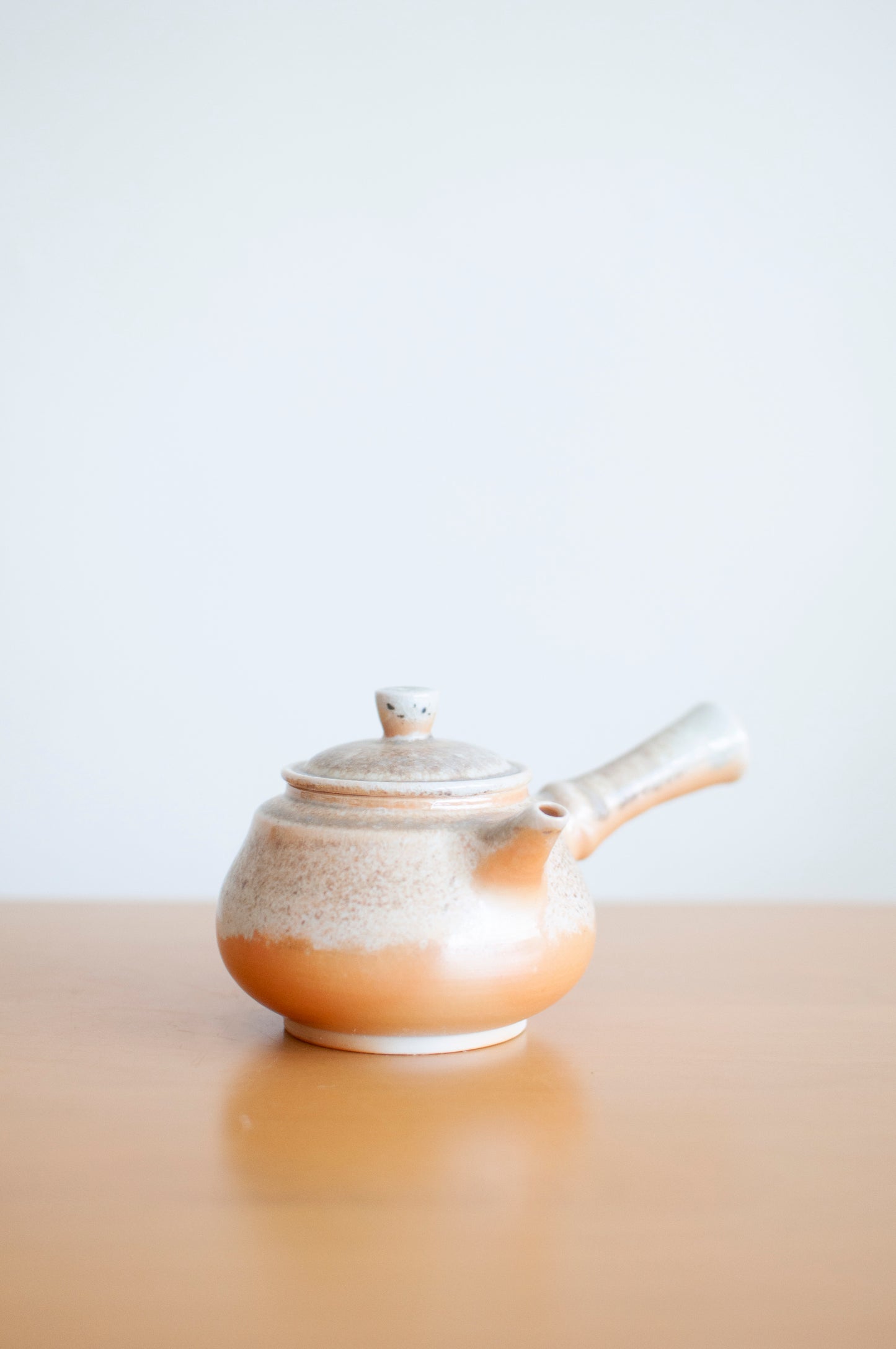 Sunrise Serenade Side-handle Woodfired Porcelain Teapot