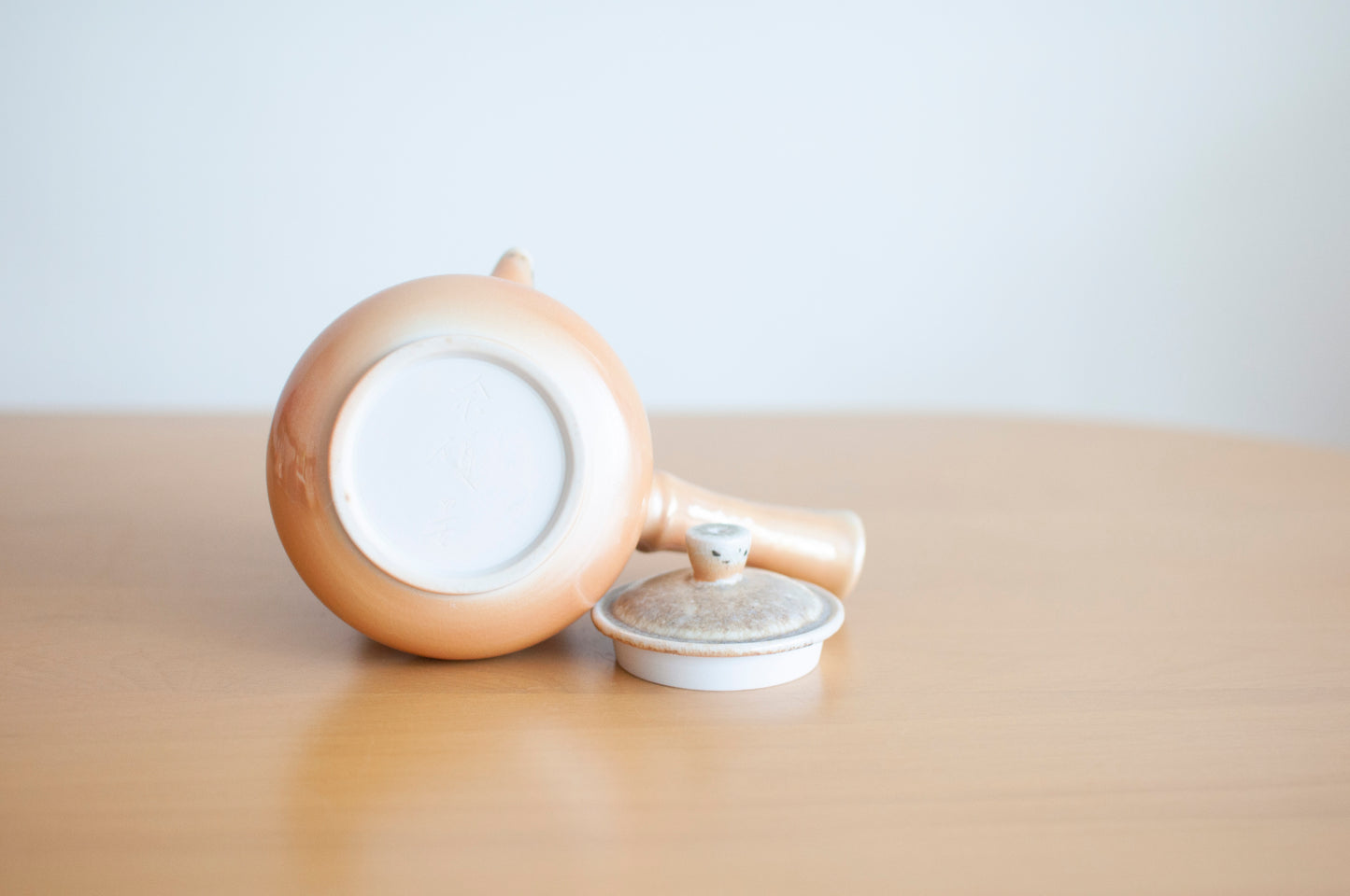 Sunrise Serenade Side-handle Woodfired Porcelain Teapot