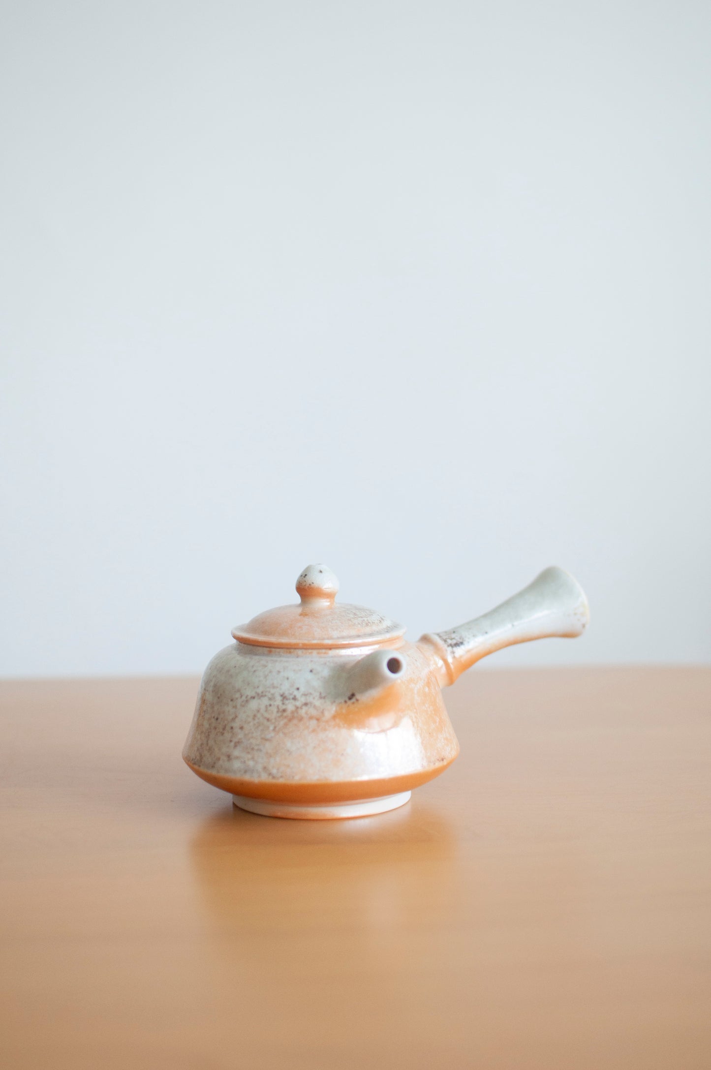 Sunrise Splendor Side-handle Woodfired Porcelain Teapot