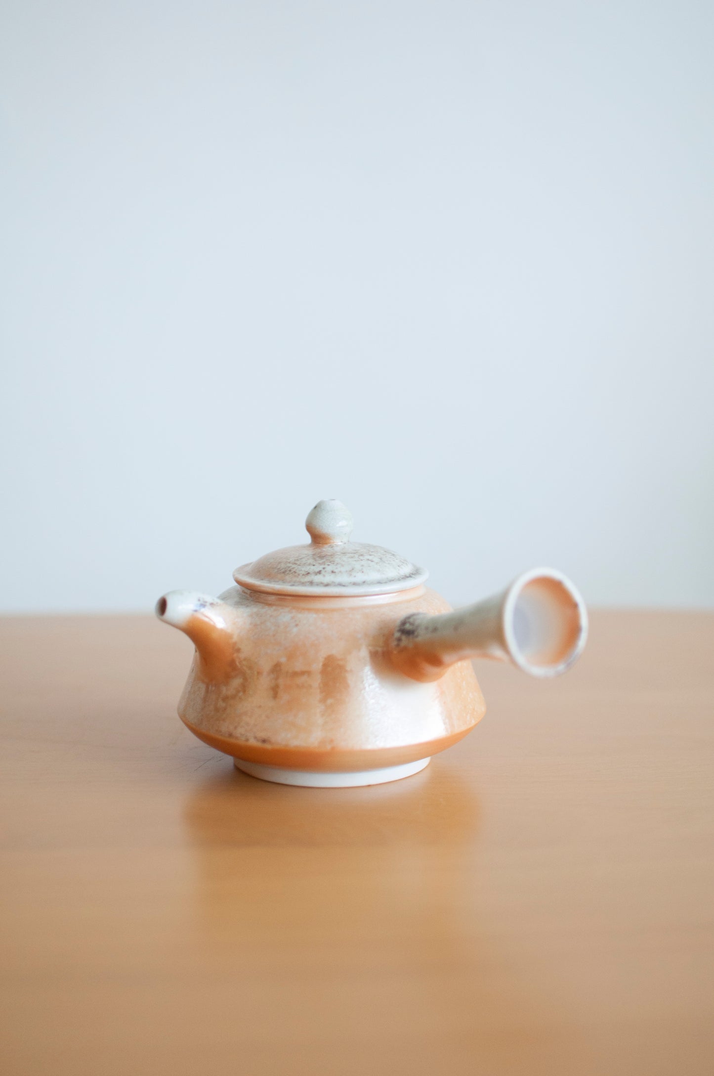 Sunrise Splendor Side-handle Woodfired Porcelain Teapot