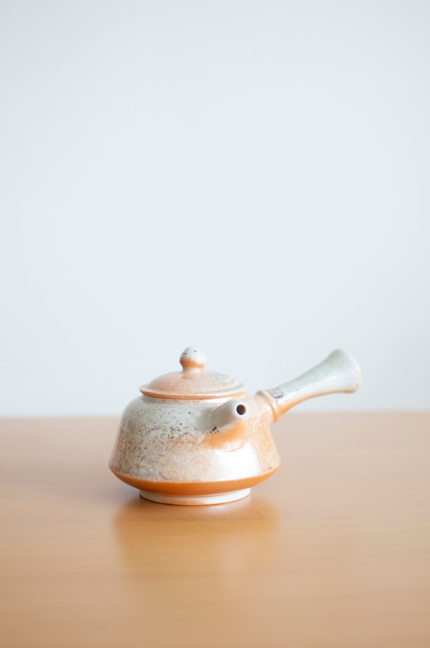 Sunrise Splendor Side-handle Woodfired Porcelain Teapot