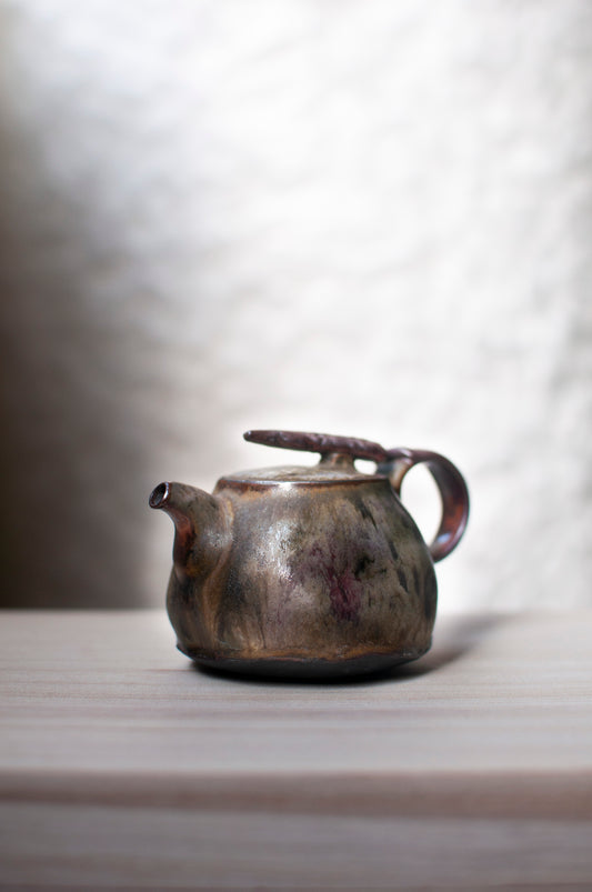 Leather Glazed Ceramic Teapot