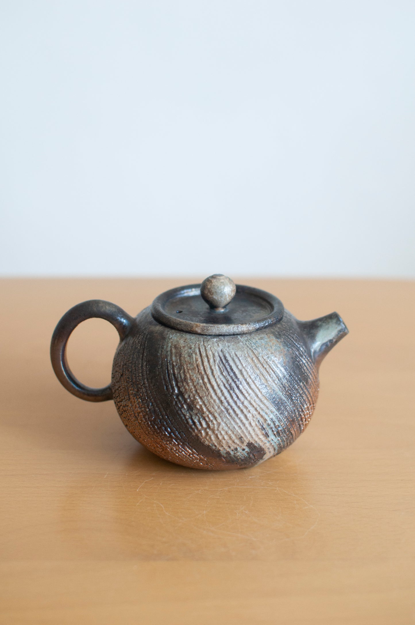 Nature's Brushstroke Woodfired Ceramic Teatpot