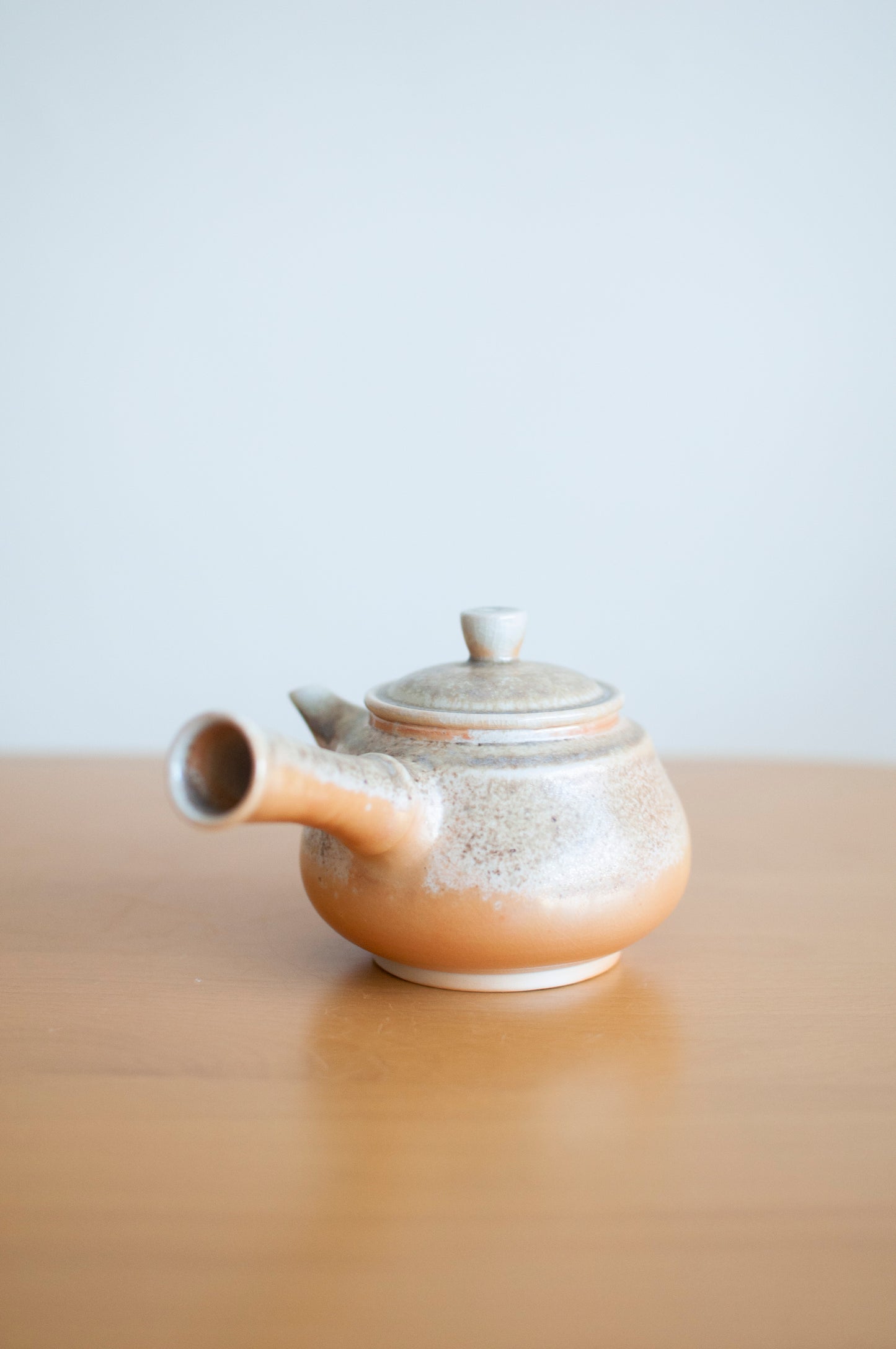 Sunrise Serenade Side-handle Woodfired Porcelain Teapot