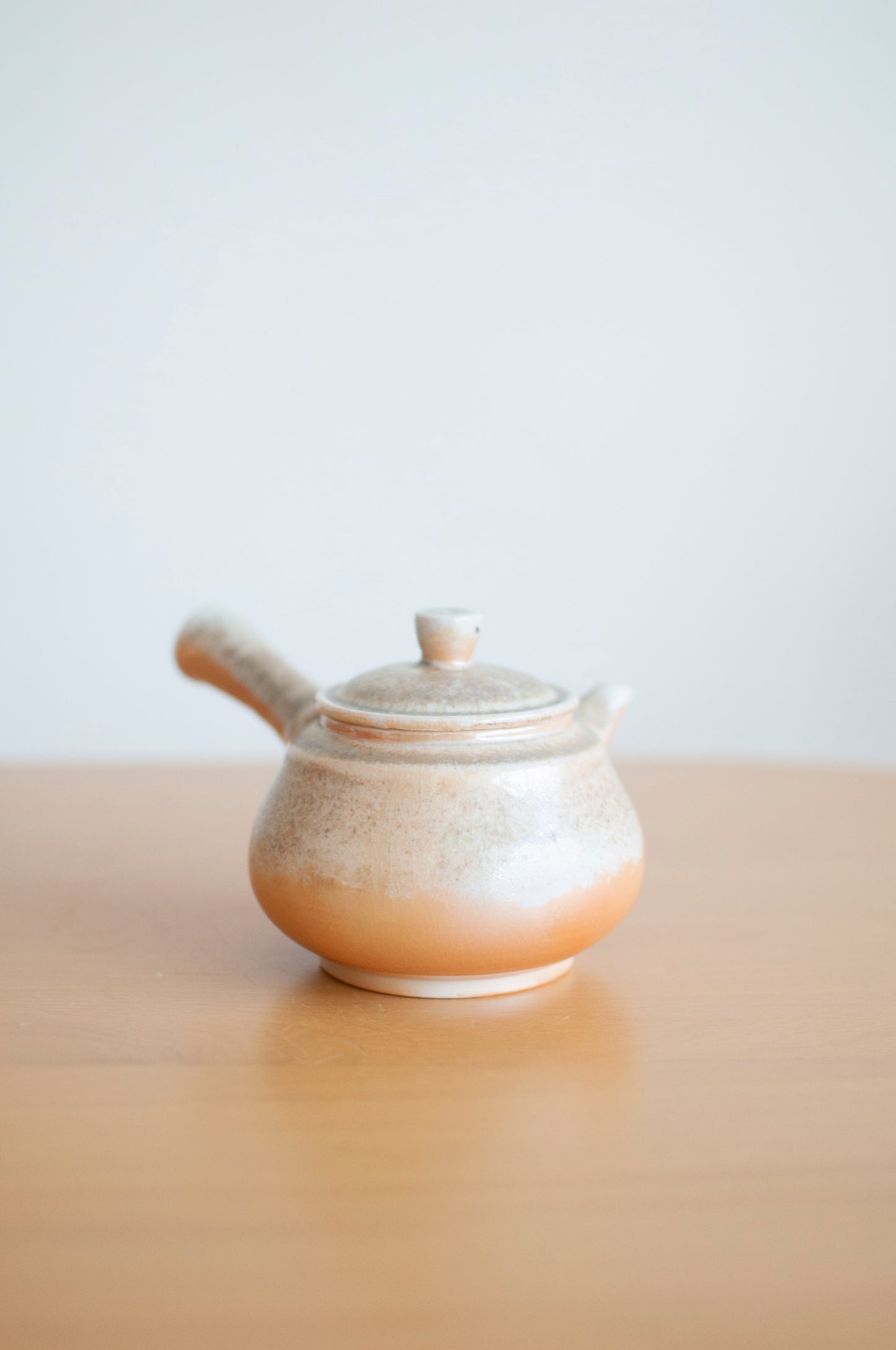 Sunrise Serenade Side-handle Woodfired Porcelain Teapot