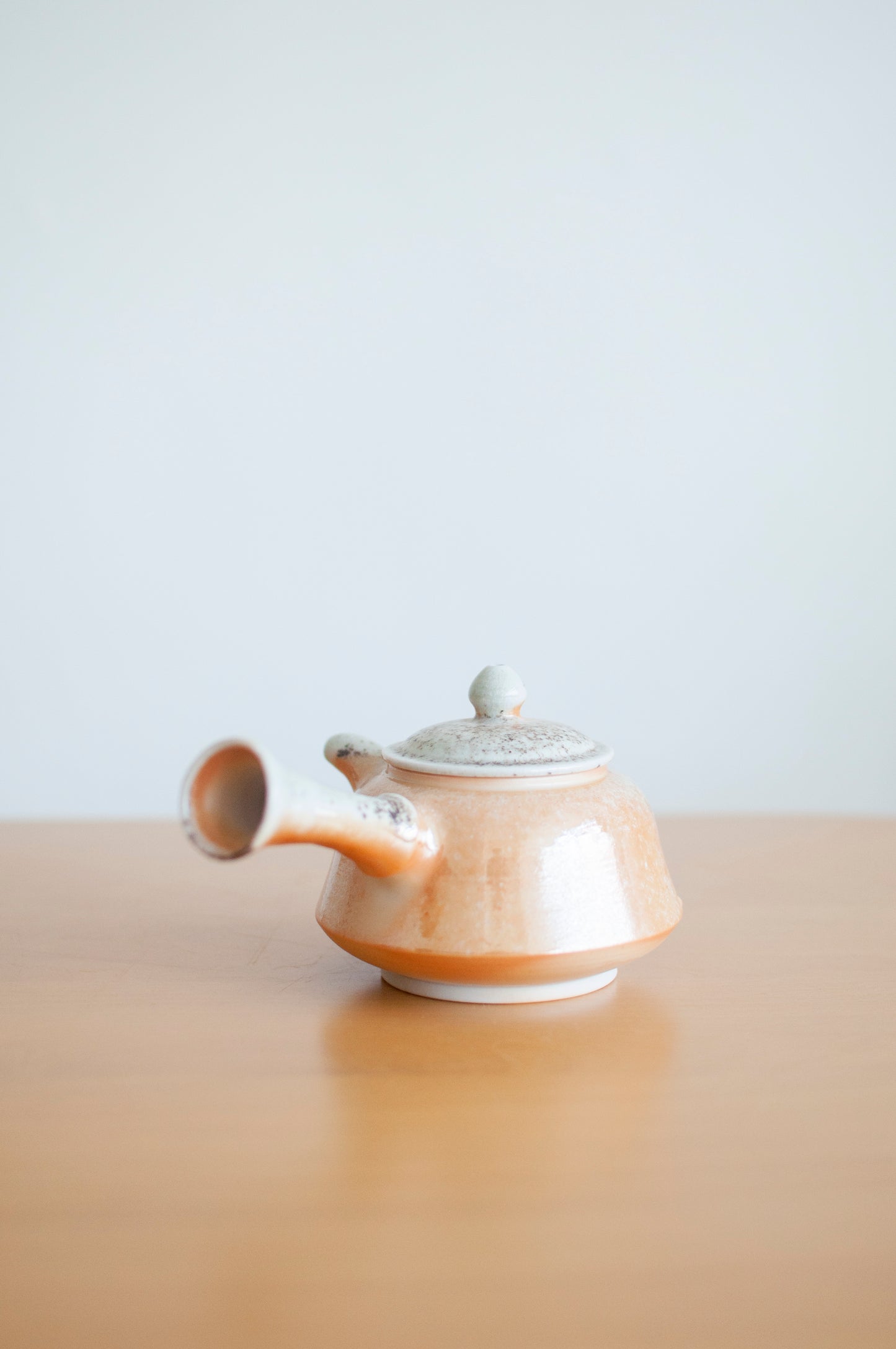 Sunrise Splendor Side-handle Woodfired Porcelain Teapot